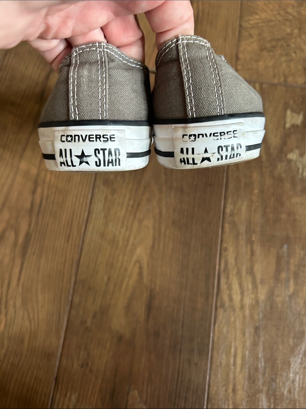 Converse Low Top Sneakers in Taupe with White Accents - Picture 2 of 4